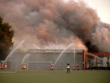 Die Berner Turnhallen werden durch ein Feuer zerstört (25.07.2008)